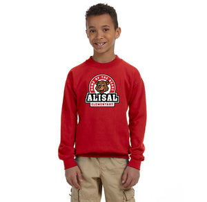 Alisal Elementary Spirit Wear 2024/25 - On Demand-Youth Unisex Crewneck Sweatshirt Bear Logo