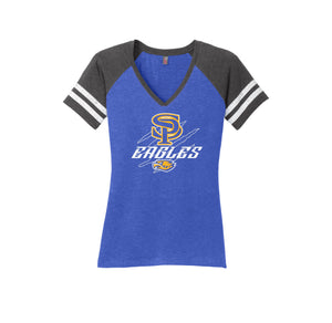 San Pasqual High School-Womens Premium Game V-Neck Tee On-Demand Claw Eagles