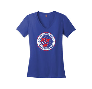 Benjamin Franklin-District Womens Perfect Weight V-Neck Tee On-Demand