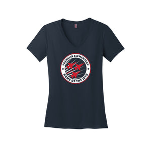 Benjamin Franklin-District Womens Perfect Weight V-Neck Tee On-Demand