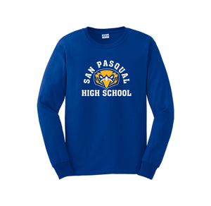 San Pasqual High School Spirit Wear 2024-25 On-Demand-Adult Unisex Long Sleeve Tee On-Demand Curve Logo