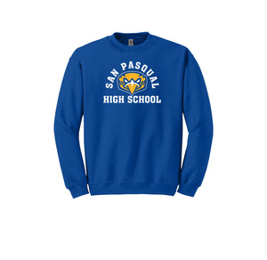 San Pasqual High School-Adult Unisex Crewneck Sweatshirt On-Demand Curve Logo