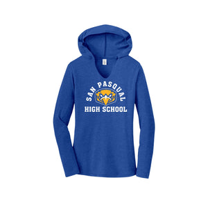 San Pasqual High School Spirit Wear 2024-25 On-Demand-Womens Premium Perfect Tri Long Sleeve Hoodie On-Demand Curve Logo