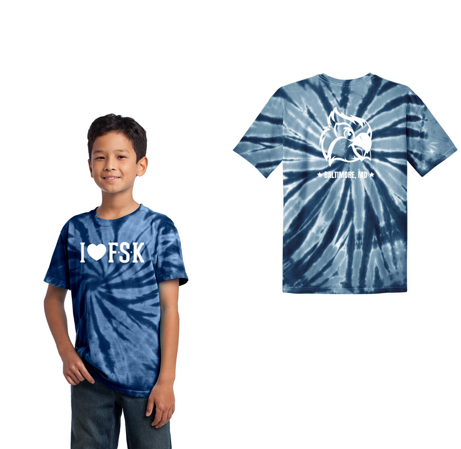 Francis Scott Key Spirit Wear 2024-25 On Demand-Youth Unisex Tie-Dye Shirt