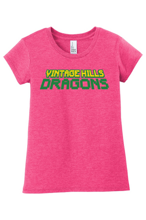 Vintage Hills Spirit Wear 2024-25 On Demand Store-Girls Youth Premium Tee Typographic Design