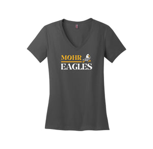 Mohr-District Womens Perfect Weight V-Neck Tee On-Demand Bold Font