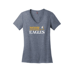 Mohr-District Womens Perfect Weight V-Neck Tee On-Demand Bold Font