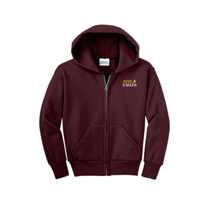 Mohr-Youth Unisex Full-Zip Hooded Sweatshirt On-Demand Bold Font