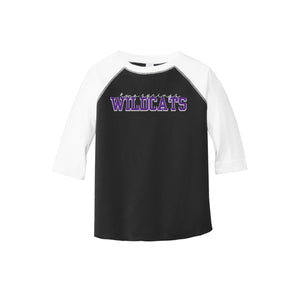 Two Springs-Toddler Premium Soft Baseball Tee On-Demand Purple Wildcats