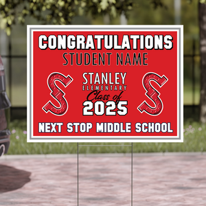 Stanley Elementary (Katy Texas)-5TH GRADE Yard Sign w/ Stake + Personalized Name