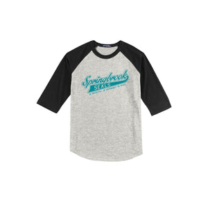 Springbrook Elementary Spirit Wear 2024-25 On Demand Store-Youth Unisex Baseball Tee On-Demand Wordmark Logo