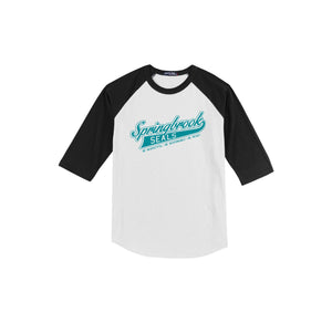 Springbrook Elementary Spirit Wear 2024-25 On Demand Store-Youth Unisex Baseball Tee On-Demand Wordmark Logo