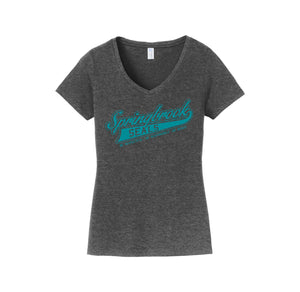 Springbrook Elementary Spirit Wear 2024-25 On Demand Store-Womens Fan Favorite V-Neck Tee On-Demand Wordmark Logo