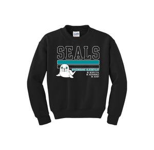 Springbrook Elementary Spirit Wear 2024-25 On Demand Store-Youth Unisex Crewneck Sweatshirt On-Demand_Stripe Logo