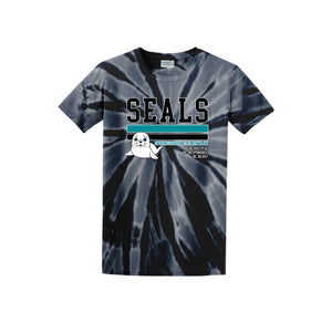 Springbrook Elementary Spirit Wear 2024-25 On Demand Store-Adult Unisex Tie-Dye Shirt On-Demand_Stripe Logo