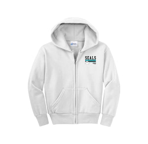 Springbrook Elementary Spirit Wear 2024-25 On Demand Store-Youth Unisex Full-Zip Hooded Sweatshirt On-Demand_Stripe Logo