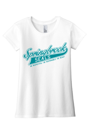 Springbrook Elementary Spirit Wear 2024-25 On Demand Store-Girls Youth Premium Tee On-Demand Wordmark Logo