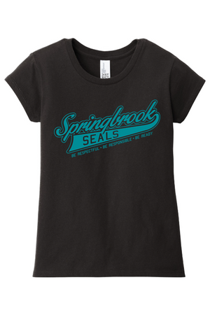 Springbrook Elementary Spirit Wear 2024-25 On Demand Store-Girls Youth Premium Tee On-Demand Wordmark Logo