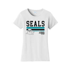 Springbrook Elementary Spirit Wear 2024-25 On Demand Store-Women's Fan Favorite Tee On-Demand_Stripe Logo