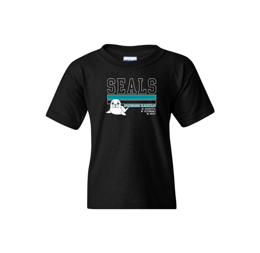 Springbrook Elementary Spirit Wear 2024-25 On Demand Store-Youth Unisex T-Shirt On-Demand_Stripe Logo