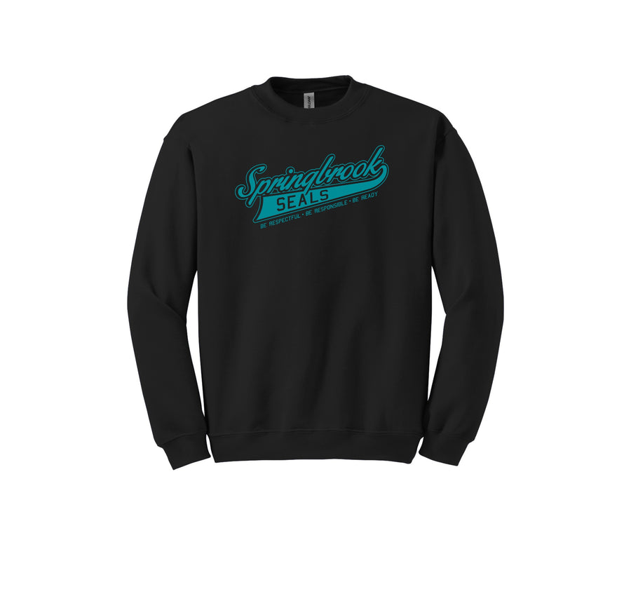 Springbrook Elementary Spirit Wear 2024-25 On Demand Store-Adult Unisex Crewneck Sweatshirt On-Demand Wordmark Logo