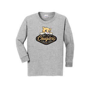 Emma C Smith Spirit Wear 2024/25 On Demand Store-Youth Unisex Long Sleeve Tee On-Demand Cougar Mascot