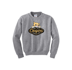 Emma C Smith Spirit Wear 2024/25 On Demand Store-Youth Unisex Crewneck Sweatshirt On-Demand Cougar Mascot