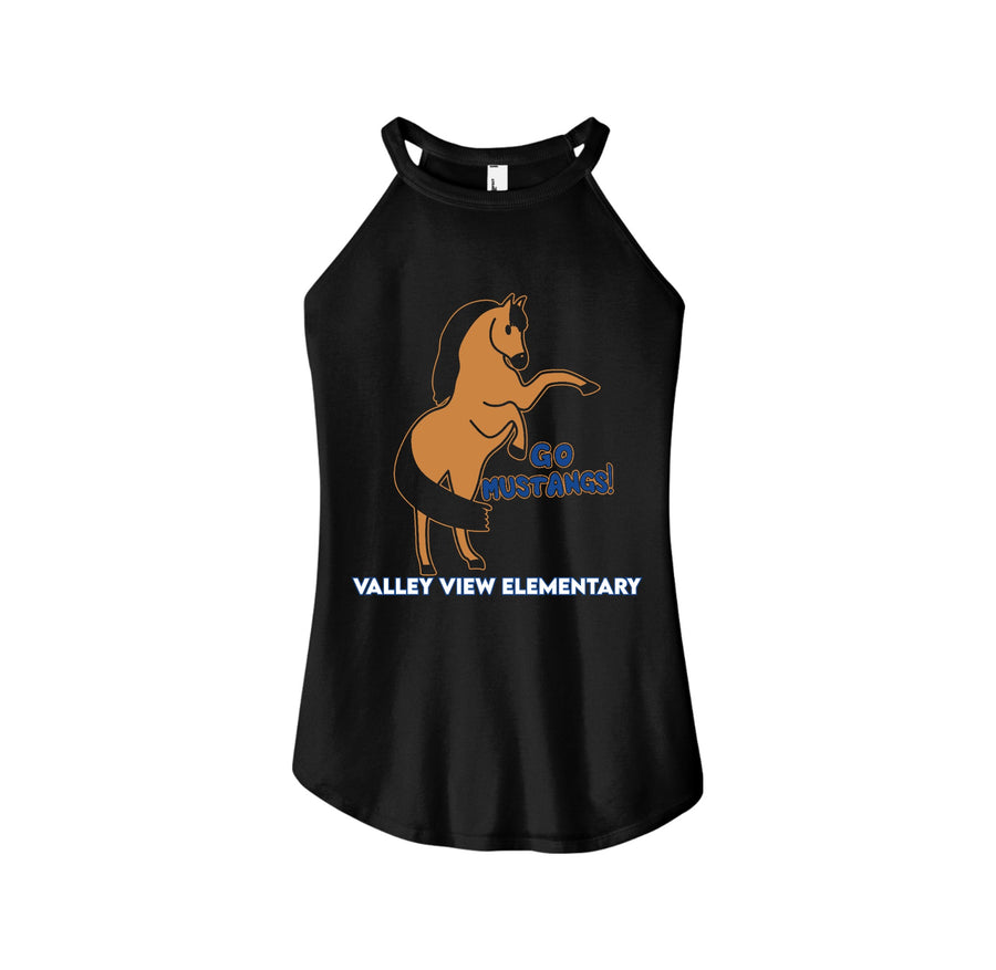 Valley View Elementary Spirit Wear 2024/25 On - Demand Store-Womens Premium Perfect Tri Rocker Tank School Wide Logo