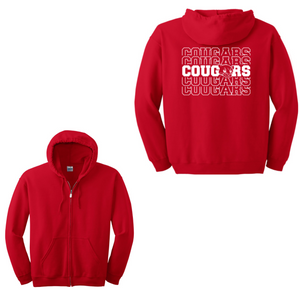 Emma C Smith Spirit Wear 2024/25 On Demand Store-Adult Unisex Full-Zip Hooded Sweatshirt On-Demand Repeat Logo