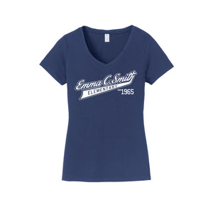 Emma C Smith Spirit Wear 2024/25 On Demand Store-Womens Fan Favorite V-Neck Tee On-Demand Jersey Logo