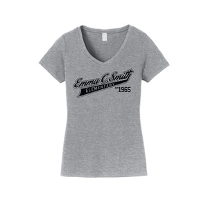 Emma C Smith Spirit Wear 2024/25 On Demand Store-Womens Fan Favorite V-Neck Tee On-Demand Jersey Logo