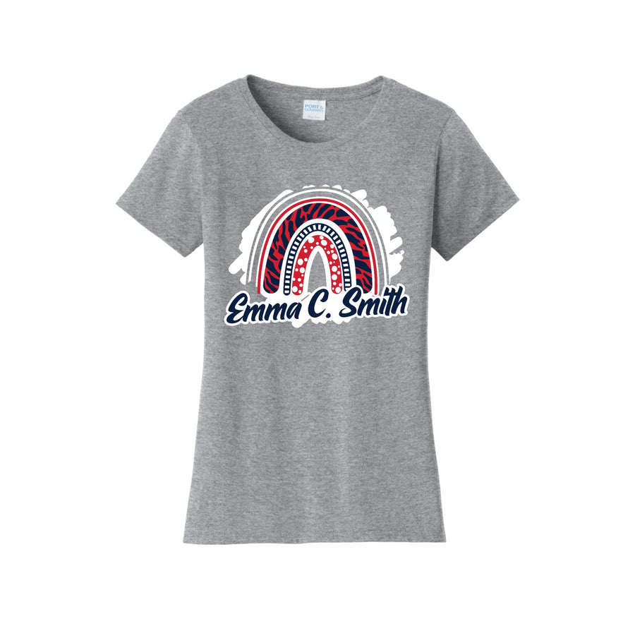 Emma C Smith Spirit Wear 2024/25 On Demand Store-Womens Fan Favorite Tee On-Demand Rainbow Logo