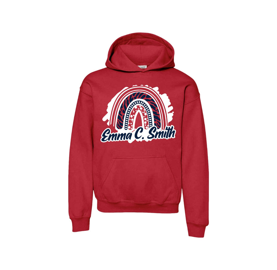 Emma C Smith Spirit Wear 2024/25 On Demand Store-Youth Unisex Hoodie On-Demand Rainbow Logo