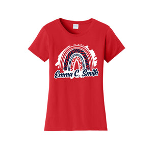 Emma C Smith Spirit Wear 2024/25 On Demand Store-Womens Fan Favorite Tee On-Demand Rainbow Logo