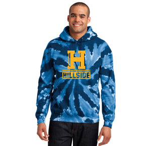 Hillside Elm-Adult Unisex Tie-Dye Pullover Hooded Sweatshirt H Logo