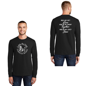 Los Altos Christian School Spirit Wear 2024-25 On Demand Store-Adult Unisex Port & Co Long Sleeve Essential Tee