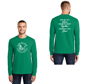 Los Altos Christian School Spirit Wear 2024-25 On Demand Store-Adult Unisex Port & Co Long Sleeve Essential Tee