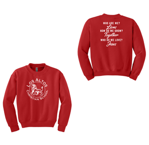 Los Altos Christian School Spirit Wear 2024-25 On Demand Store-Youth Unisex Crewneck Sweatshirt