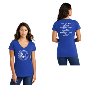 Los Altos Christian School Spirit Wear 2024-25 On Demand Store-Women's Fan Favorite V-Neck Tee