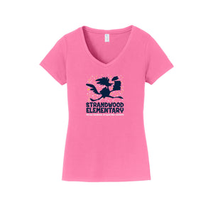 Strandwood Elementary Spirit Wear 2024/25 On Demand Store-Womens Fan Favorite V-Neck Tee On-Demand