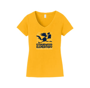 Strandwood Elementary Spirit Wear 2024/25 On Demand Store-Womens Fan Favorite V-Neck Tee On-Demand