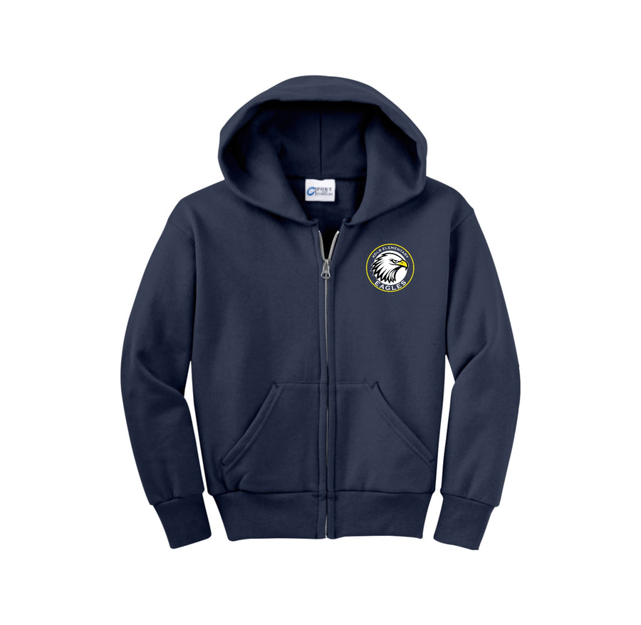 Kolb Elementary Spirit Wear 2024-25 On Demand Store-Youth Unisex Full-Zip Hooded Sweatshirt On-Demand