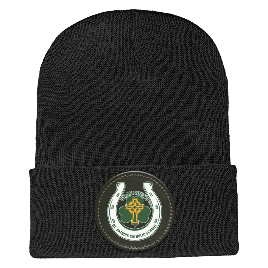 St. Patrick Catholic School-1501 Yupoong Adult Cuffed Knit Beanie Horseshoe