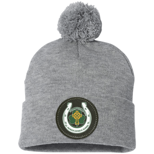 St. Patrick Catholic School-SP15 Pom Pom Knit Cap Horseshoe