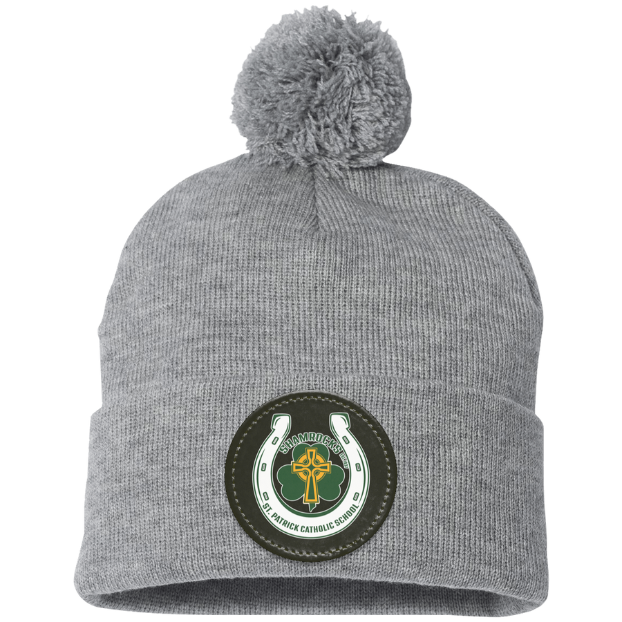 St. Patrick Catholic School-SP15 Pom Pom Knit Cap Horseshoe