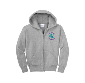 Las Brisas-Youth Unisex Full-Zip Hooded Sweatshirt On-Demand