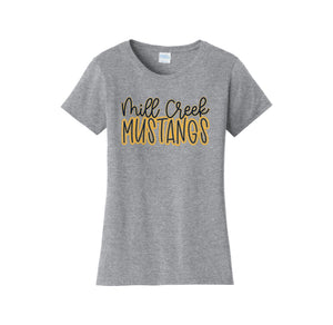 Mill Creek Academy Spirit Wear 2024-25 On-Demand-Womens Fan Favorite Tee On-Demand Typographic Logo