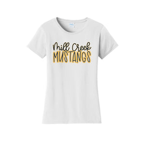 Mill Creek Academy Spirit Wear 2024-25 On-Demand-Womens Fan Favorite Tee On-Demand Typographic Logo