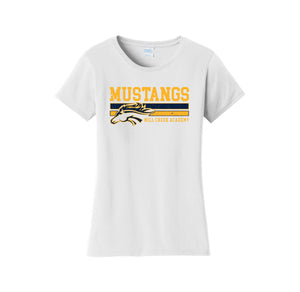 Mill Creek Academy Spirit Wear 2024-25 On-Demand-Womens Fan Favorite Tee On-Demand Stripe Logo