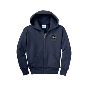 Rescue Elementary Spirit Wear 2024/25 On-Demand-Youth Unisex Full-Zip Hooded Sweatshirt On-Demand Shield Logo